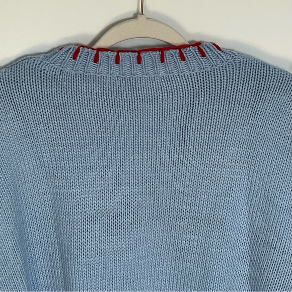 Vernacular lobster crewneck pullover sweater blue 54174 - Picture 9 of 15